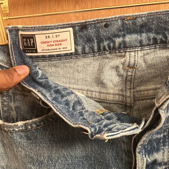 Gap denim cheeky straight leg high rise jeans - Picture 6 of 13